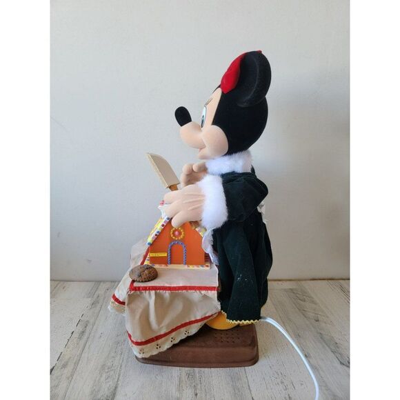Telco 1996 Minnie Mouse gingerbread house animated motionette Xmas decor - Picture 12 of 13